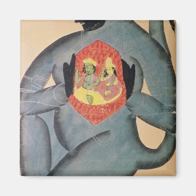 Imã Hanuman revelando Rama e Sita (Frente)