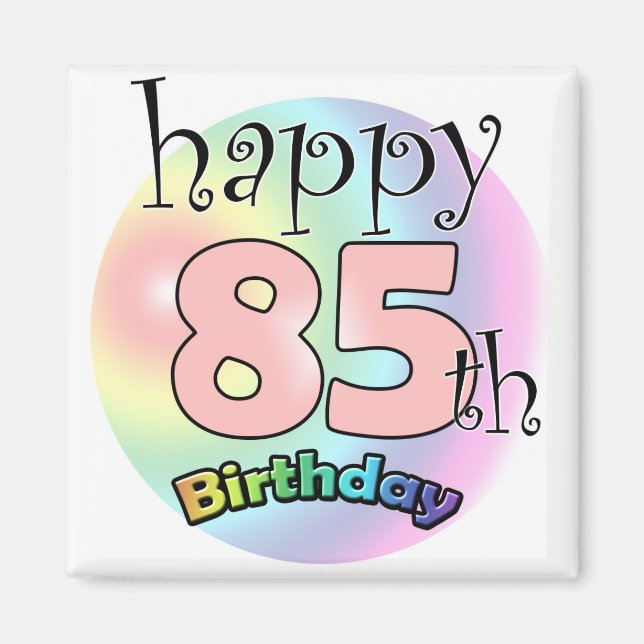 Imã Happy 85th Birthday (roze) (Frente)