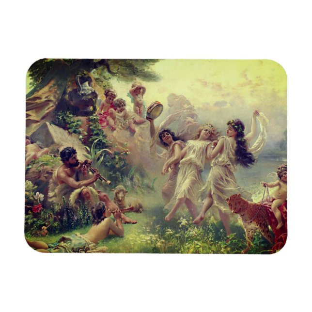Ímã Happy Arcadia, por Konstantin Makovsky (1890) (Horizontal)