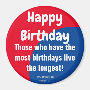 Imã Happy Birthday Refrigerator Magnet