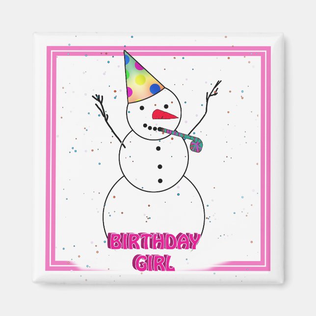 Imã Happy Birthday to Her! (Frente)