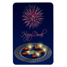 Ímã Happy Diwali Ganesha Rangoli - Magnet flexível