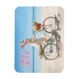 Ímã Happy Easter Hilton Head Island Bicycle on Beach