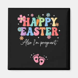 Imã Happy Easter Pregnancy Announcement New Mom