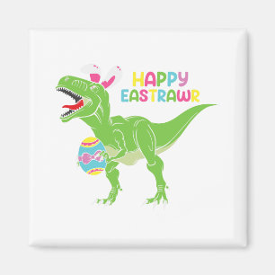 Imã Happy Eastrawawt Rex Easter Bunny Dinosaur Egs Bo