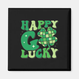 Imã Happy Go Lucky Shamrock Homens Dias de São Patríci