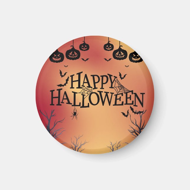Imã Happy Halloween Magnet Orange (Frente)
