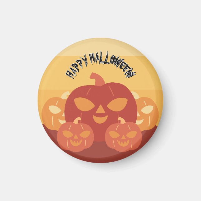 Imã Happy Halloween! Pumpkins Magnet (Frente)