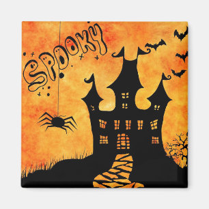 Imã Happy Halloween Spooky Castle