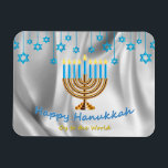 Ímã Happy Hanukkah<br><div class="desc">Oy to the World</div>