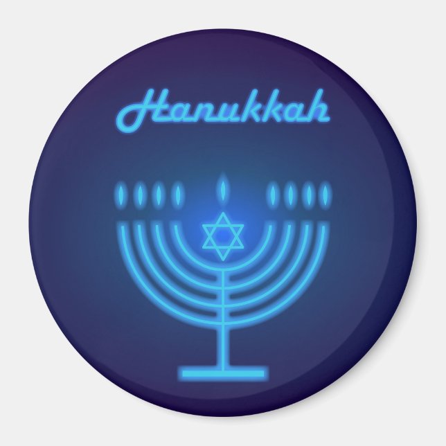 Imã Happy Hanukkah Festival Menorah Logo (Frente)