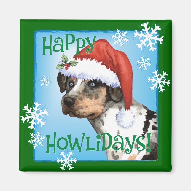 Imã Happy Howliday Catahoula (Frente)