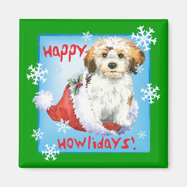 Imã Happy Howliday Havanese (Frente)