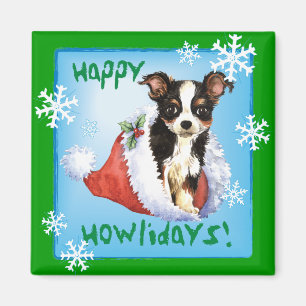 Imã Happy Howliday Long Casaco Chihuahua