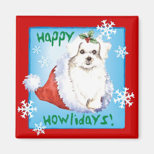 Imã Happy Howlidays Maltês