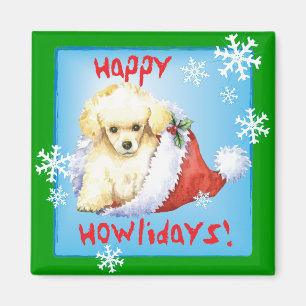 Imã Happy Howlidays Toy Poodle