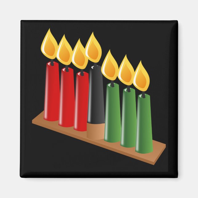 Imã Happy Kwanzaa Candles (Frente)
