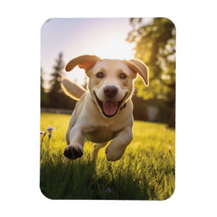 Ímã Happy Labrador Puppy em execução