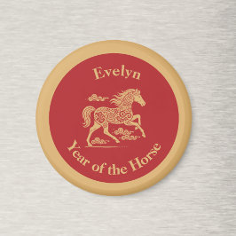 Imã Happy Lunar New Year of the Horse Lucky Clouds