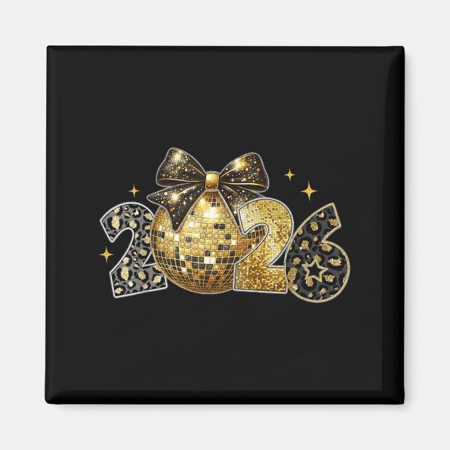 Imã Happy New Year 2026 Coquette New Year Trendy  (Frente)