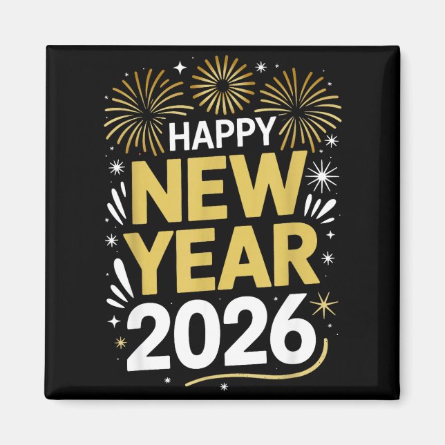 Imã Happy New Year 2026 - New Year's Eve 2026  (Frente)