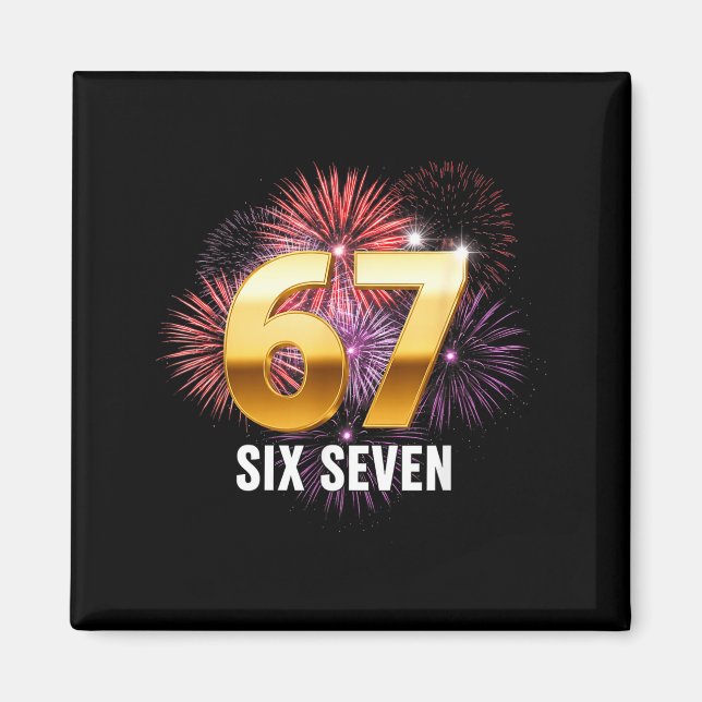 Imã Happy New Year 2026 New Year's Eve Party 67 Six Se (Frente)