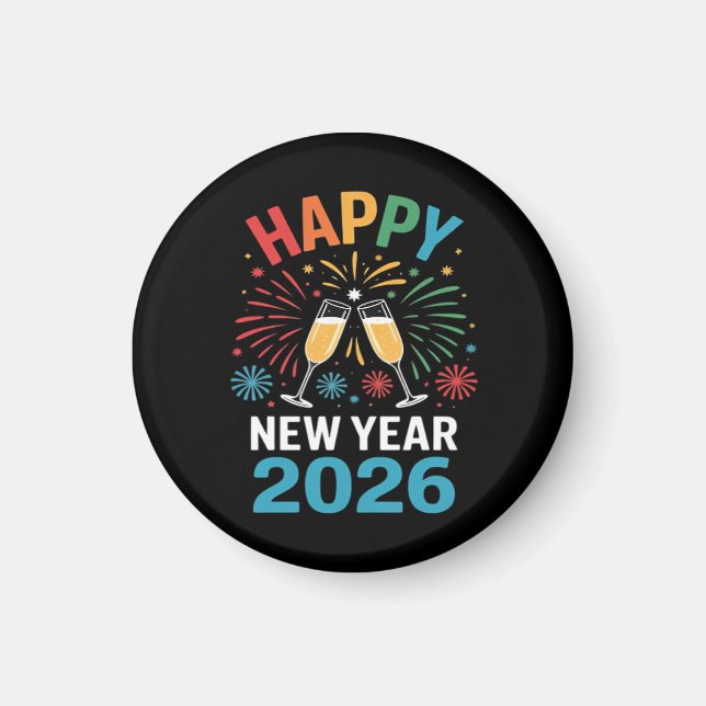 Imã Happy New Year 2026 Party Funny New Years Eve 2026 (Frente)