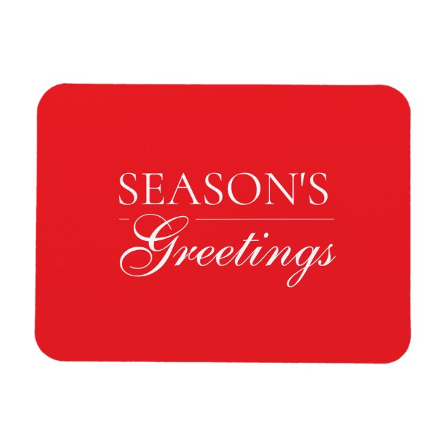 Ímã Happy New Year Merry Christmas Holiday Season Card (Horizontal)