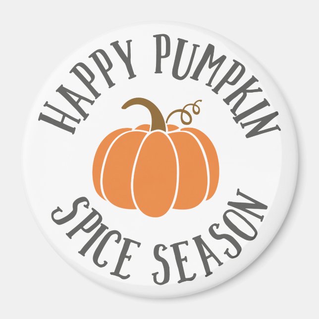 Imã Happy Pumpkin Spice Season (Frente)
