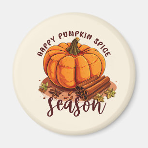 Imã Happy Pumpkin Spice Season - Cozy Autumn Vibes
