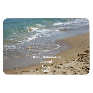 Ímã Happy Retirement Personalized Beach Water