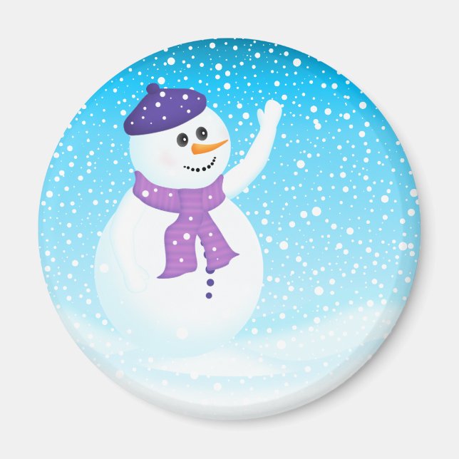 Imã Happy Snowman Magnet (Frente)