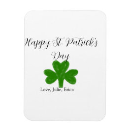 Ímã Happy St. Patrick's day green shamrock name 
