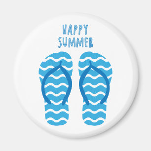 Imã Happy Summer Magnet Com Chinelos