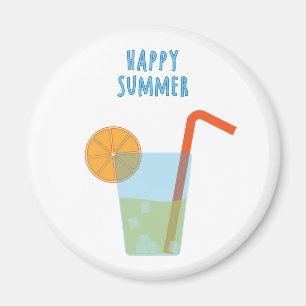Imã Happy Summer Magnet Com Cocktail