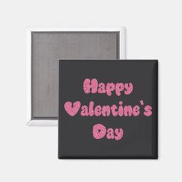 Imã Happy Valentine's Day Glitter Magnet