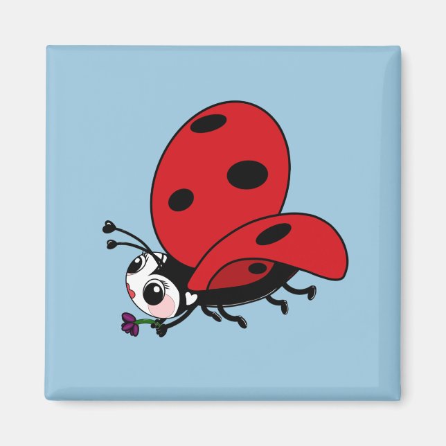 Imã Happy Wings Ladybug (Frente)