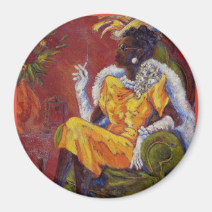 Imã Harlem Dourado Magnet