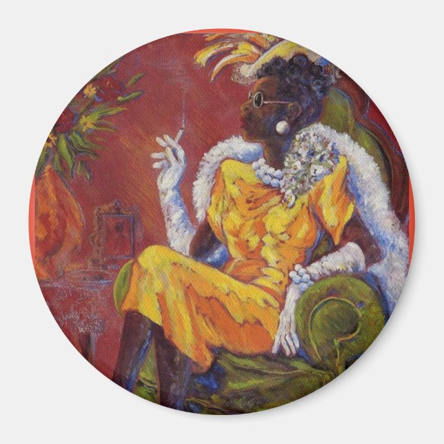 Imã Harlem Dourado Magnet (Frente)