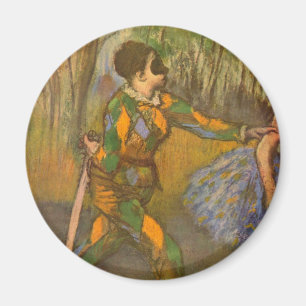 Imã Harlequin e aquilégia pela arte do vintage de