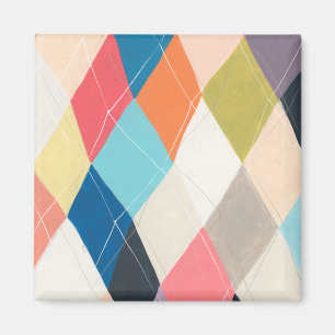 Imã Harlequin Hopscotch - Padrão de Argyle