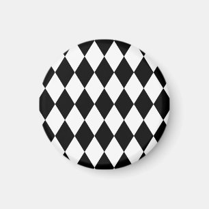 Imã Harlequin preto e branco