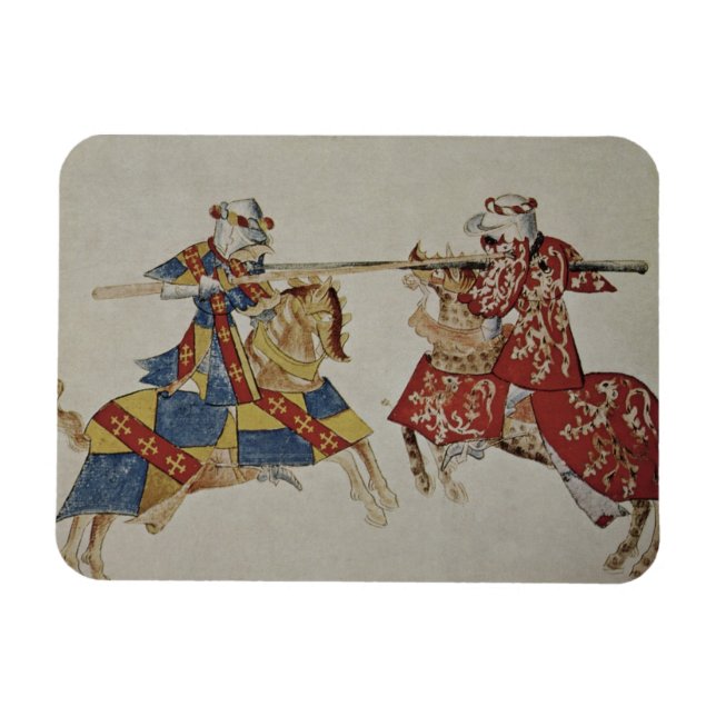 Ímã Harley 4205 f.366 Jousting Knights, c.1445 (vellum (Horizontal)