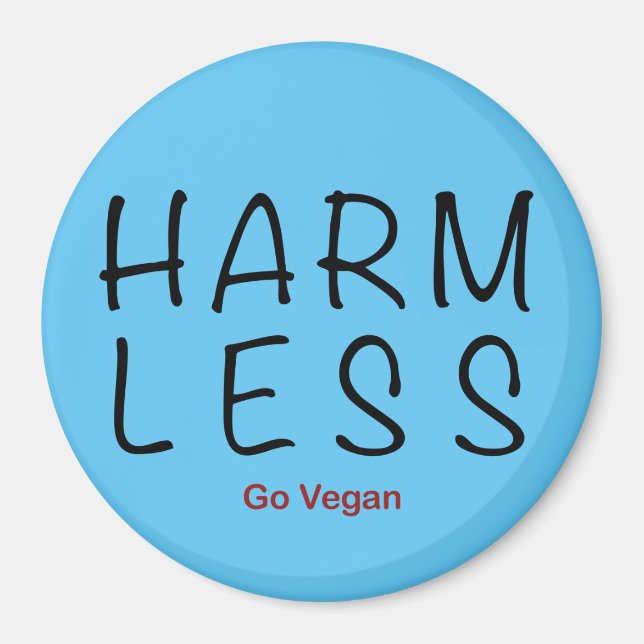 Imã Harm Menos - Go Vegan (Frente)