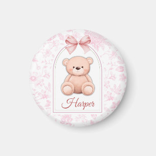 Imã Harper Design de Enfermeiro de Urso Rosa Persona