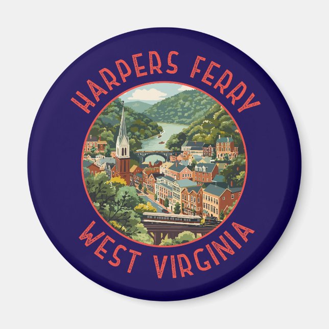 Imã Harpers Ferry Virgínia Ocidental Círculo Abandonad (Frente)