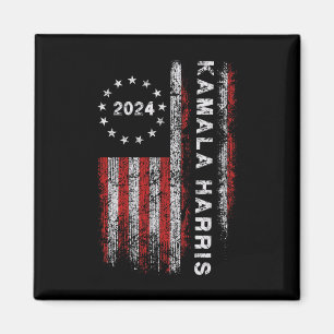 Imã Harris 2024 American Flag Kamaka Apoiador 1