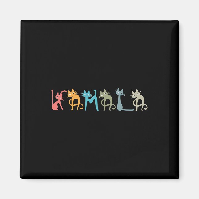 Imã Harris Cat Lettering Positive Funny (Frente)