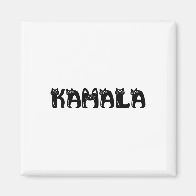 Imã Harris Cat Lettering Positive Funny Eleição 2024 (Frente)