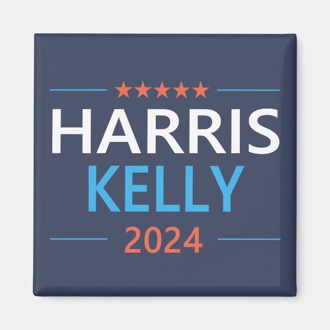 Imã Harris Kelly 2024 Kamala Harris Democrata (Frente)